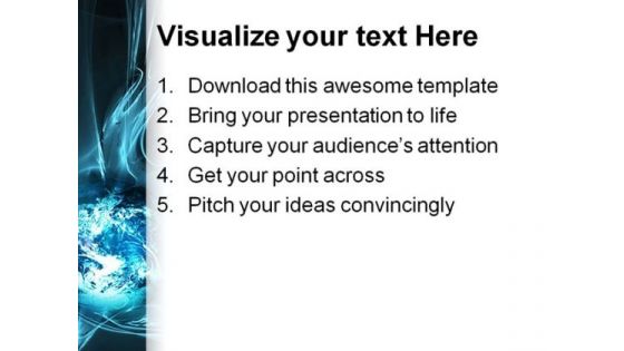 Glowing Blue Globe Abstract PowerPoint Templates And PowerPoint Backgrounds 0411