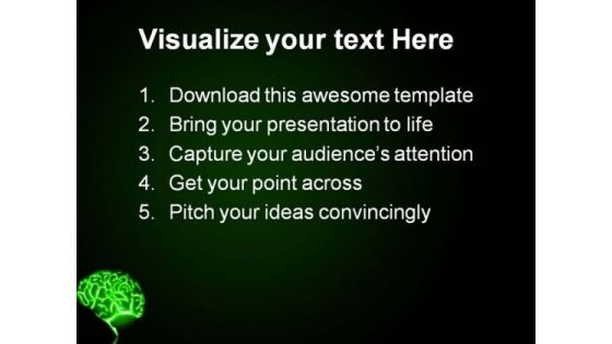 Glowing Brain Medical PowerPoint Templates And PowerPoint Backgrounds 0611