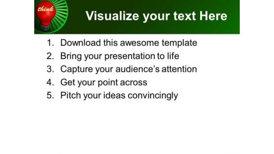 Glowing Bulb With An Idea Creativity Business PowerPoint Templates Ppt Backgrounds For Slides 0113