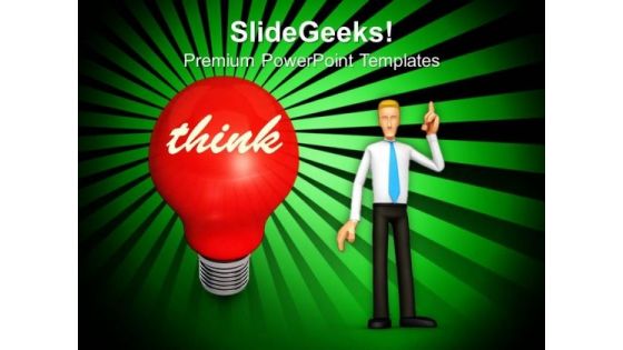 Glowing Bulb With An Idea Creativity Business PowerPoint Templates Ppt Backgrounds For Slides 0113