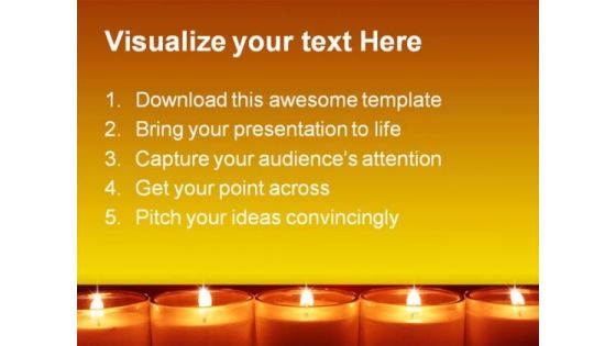 Glowing Candles Festival PowerPoint Templates And PowerPoint Backgrounds 0611