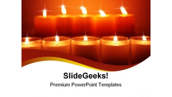 Glowing Candles Festival PowerPoint Templates And PowerPoint Backgrounds 0611