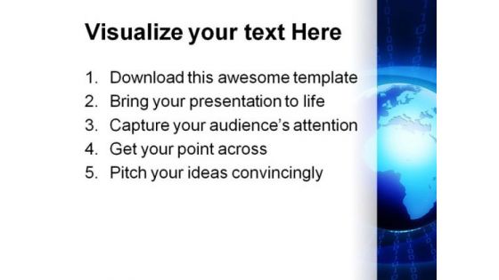 Glowing Earth Globe PowerPoint Themes And PowerPoint Slides 0411