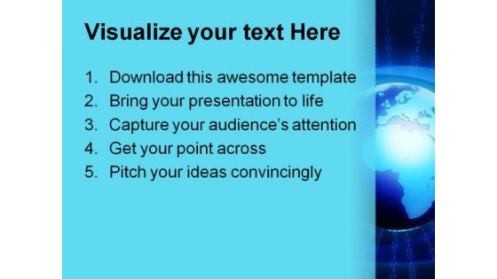 Glowing Earth Globe PowerPoint Themes And PowerPoint Slides 0411