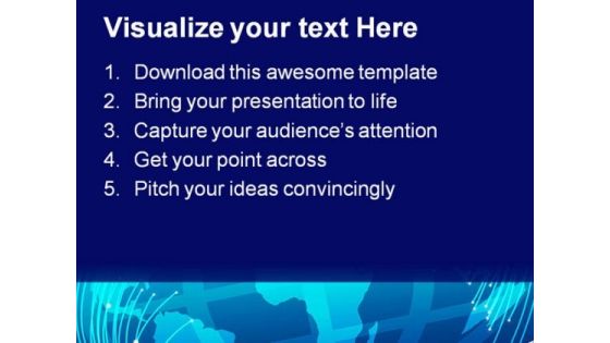 Glowing Optical Fibers Earth PowerPoint Themes And PowerPoint Slides 0311