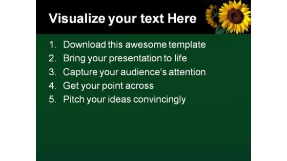 Glowing Sunflower Beauty PowerPoint Themes And PowerPoint Slides 0311