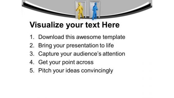 Go And Come Out From Business Risk PowerPoint Templates Ppt Backgrounds For Slides 0513