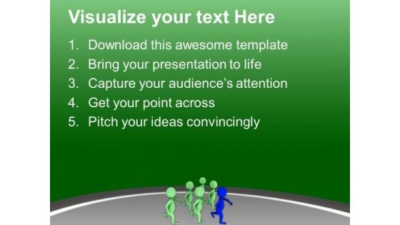 Go For The Leadership PowerPoint Templates Ppt Backgrounds For Slides 0613