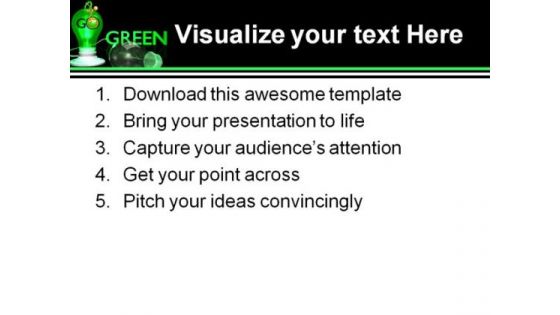 Go Green Earth PowerPoint Template 0510