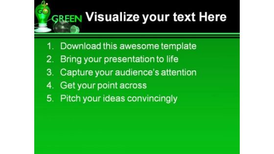 Go Green Earth PowerPoint Template 0510