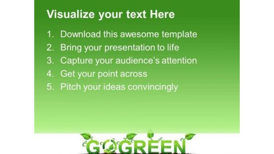 Go Green Environment PowerPoint Templates And PowerPoint Themes 0212