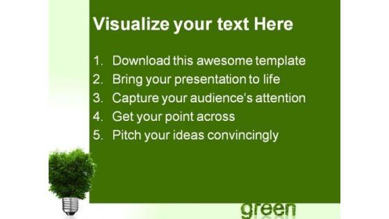 Go Green Environment PowerPoint Themes And PowerPoint Slides 0811
