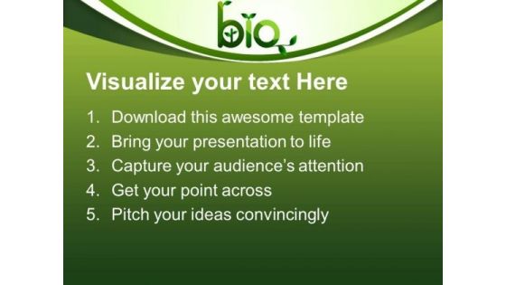Go Green With Bio Technology PowerPoint Templates Ppt Backgrounds For Slides 0613