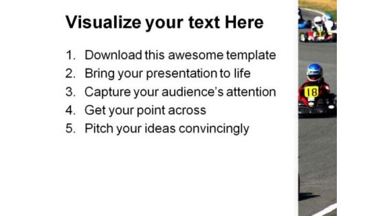 Go Kart Race Sports PowerPoint Themes And PowerPoint Slides 0711