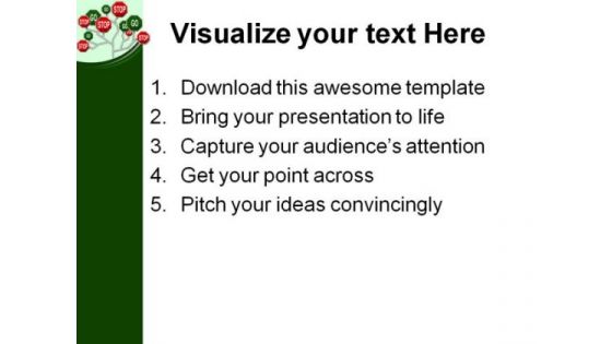 Go Stop Business PowerPoint Template 0910