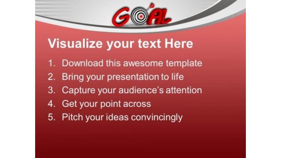 Goal And Conceptual Target With Arrow PowerPoint Templates Ppt Backgrounds For Slides 0413