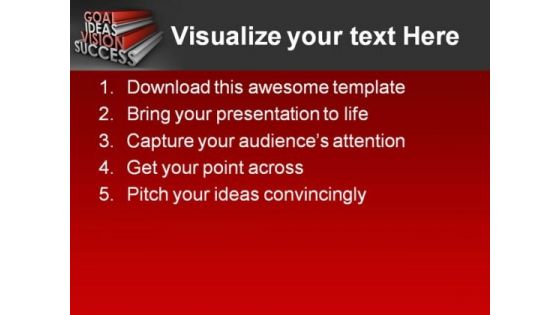 Goal Ideas Vision Success Business PowerPoint Themes And PowerPoint Slides 0711