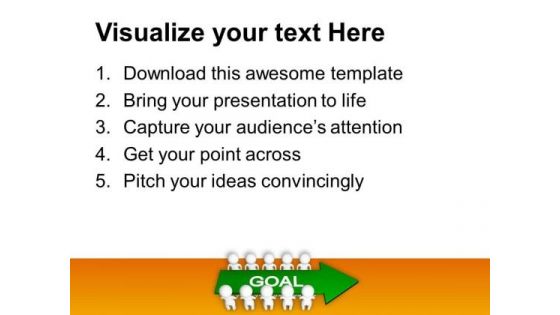 Goal Is Not Difficult With Team Help PowerPoint Templates Ppt Backgrounds For Slides 0713