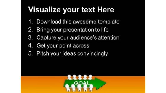 Goal Is Not Difficult With Team Help PowerPoint Templates Ppt Backgrounds For Slides 0713