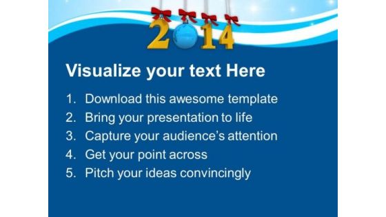Goals New Year 2014 PowerPoint Template 1113