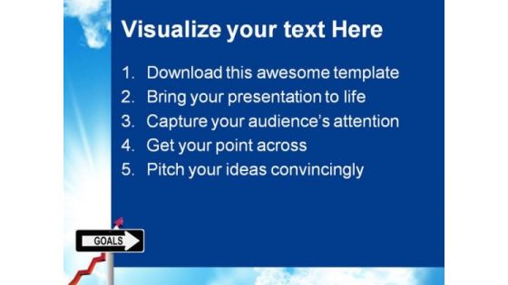 Goals Signpost Metaphor PowerPoint Templates And PowerPoint Backgrounds 0711