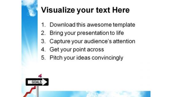 Goals Signpost Metaphor PowerPoint Themes And PowerPoint Slides 0711