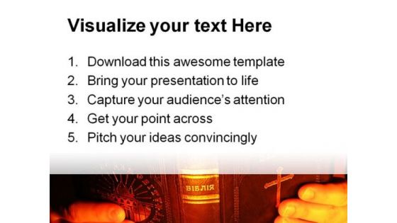 God Talks To Me Religion PowerPoint Template 0610