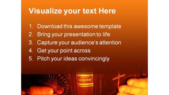 God Talks To Me Religion PowerPoint Template 0610