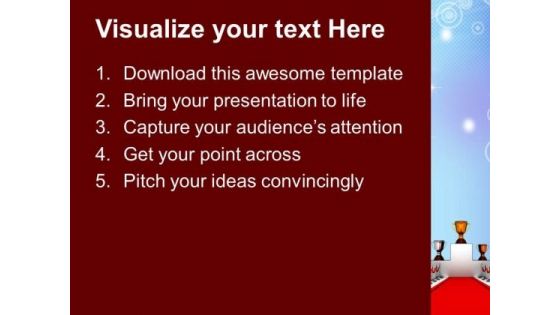 Gold Cup Red Carpet Path Competition PowerPoint Templates And PowerPoint Themes 1012