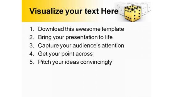 Gold Dice Winning Leadership PowerPoint Templates And PowerPoint Backgrounds 0211