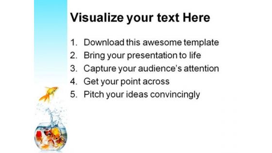 Gold Fish Animals PowerPoint Themes And PowerPoint Slides 0311