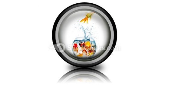 Gold Fish PowerPoint Icon Cc