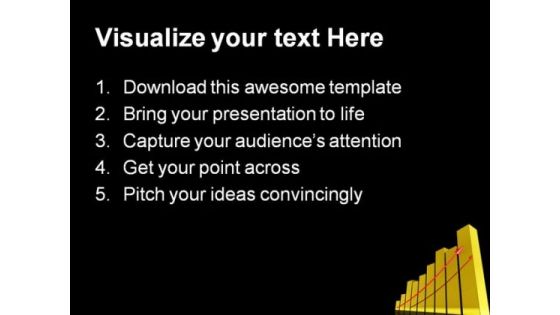 Gold Graph Business PowerPoint Themes And PowerPoint Slides 0511