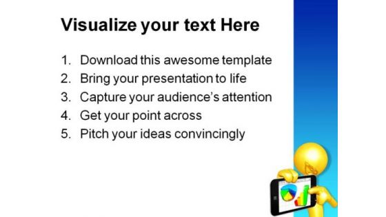 Gold Guy With Mobile Business PowerPoint Templates And PowerPoint Backgrounds 0311
