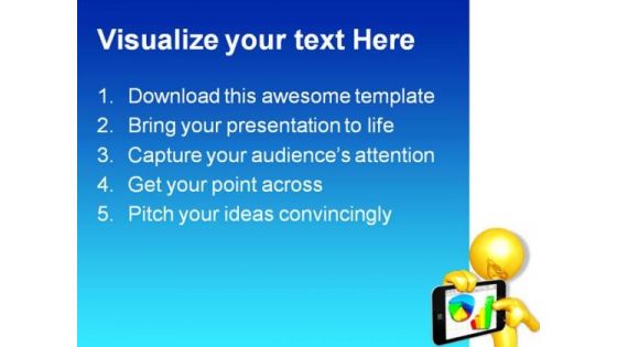 Gold Guy With Mobile Business PowerPoint Templates And PowerPoint Backgrounds 0311