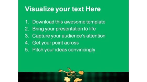 Gold Keys Security PowerPoint Templates And PowerPoint Backgrounds 0811