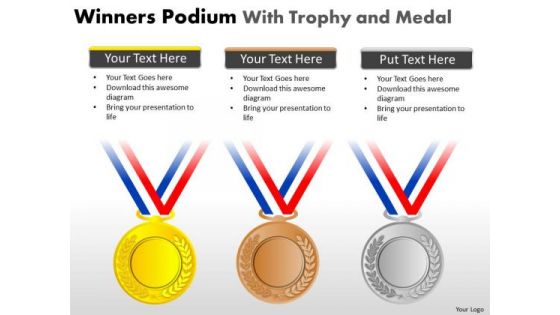 Gold Medal Winners Podium PowerPoint Slides And Ppt Diagram Templates