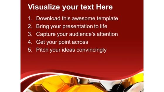 Golden And Silver Footballs Game Theme PowerPoint Templates Ppt Backgrounds For Slides 0413