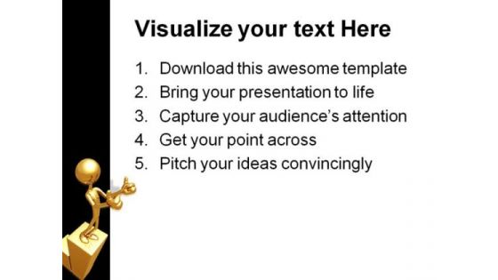 Golden Bar Graph Business PowerPoint Themes And PowerPoint Slides 0411