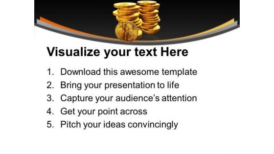 Golden Billion Coins Finance PowerPoint Templates And PowerPoint Themes 1012
