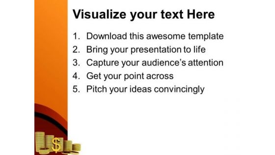 Golden Dollar Coins Business PowerPoint Templates And PowerPoint Themes 0912