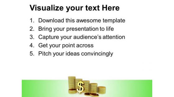 Golden Dollar Coins Finance PowerPoint Templates And PowerPoint Themes 1012