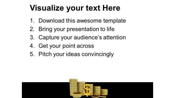 Golden Dollar Coins Money PowerPoint Templates And PowerPoint Themes 1012