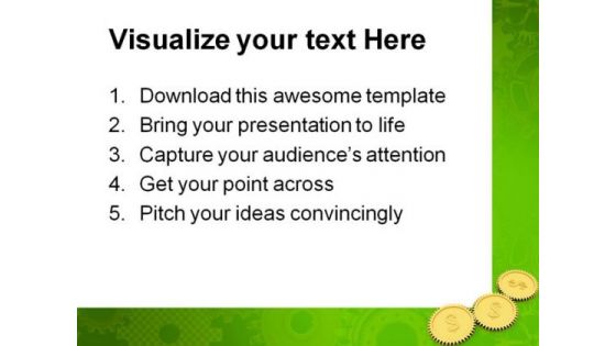 Golden Dollar Gears Industrial PowerPoint Templates And PowerPoint Backgrounds 0511