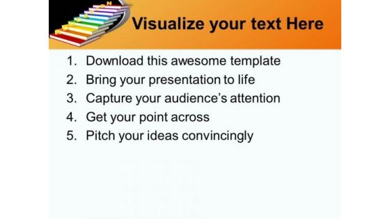 Golden Education On Books Future PowerPoint Templates Ppt Backgrounds For Slides 0113