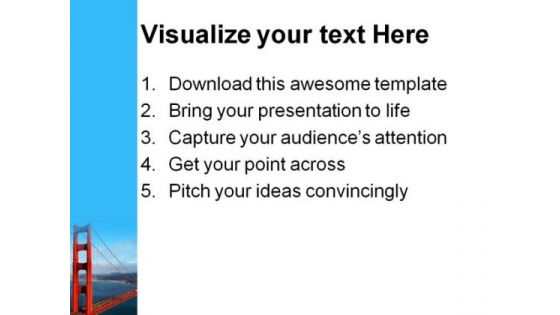 Golden Gate Bridge Transportation PowerPoint Background And Template 1210