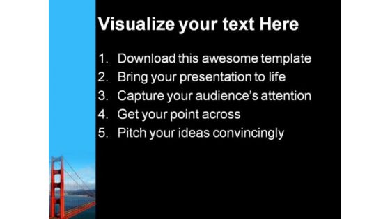 Golden Gate Bridge Transportation PowerPoint Background And Template 1210