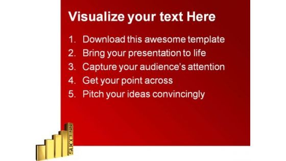 Golden Graph Success PowerPoint Templates And PowerPoint Backgrounds 0511