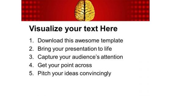 Golden Human Mind Graphics PowerPoint Templates Ppt Backgrounds For Slides 0513