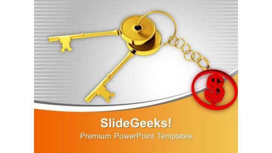 Golden Key And Dollar Keychain PowerPoint Templates Ppt Backgrounds For Slides 0213 Golden Key And Dollar Keychain PowerPoint Templates Ppt Backgrounds For Slides 0213